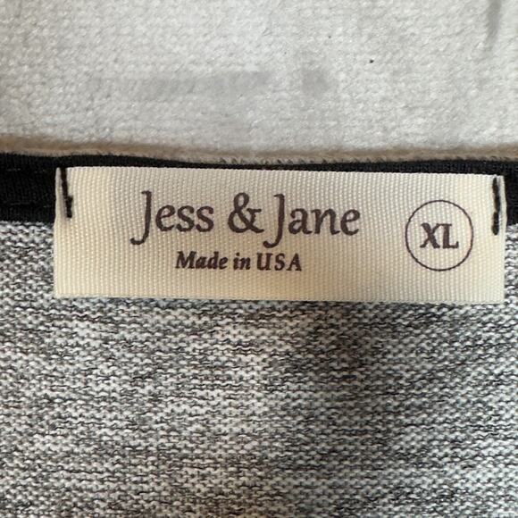 Jess & Jane Women's “Toscana” Tunic Top XL Gray Multi Lagenlook Pullover - Picture 3 of 13